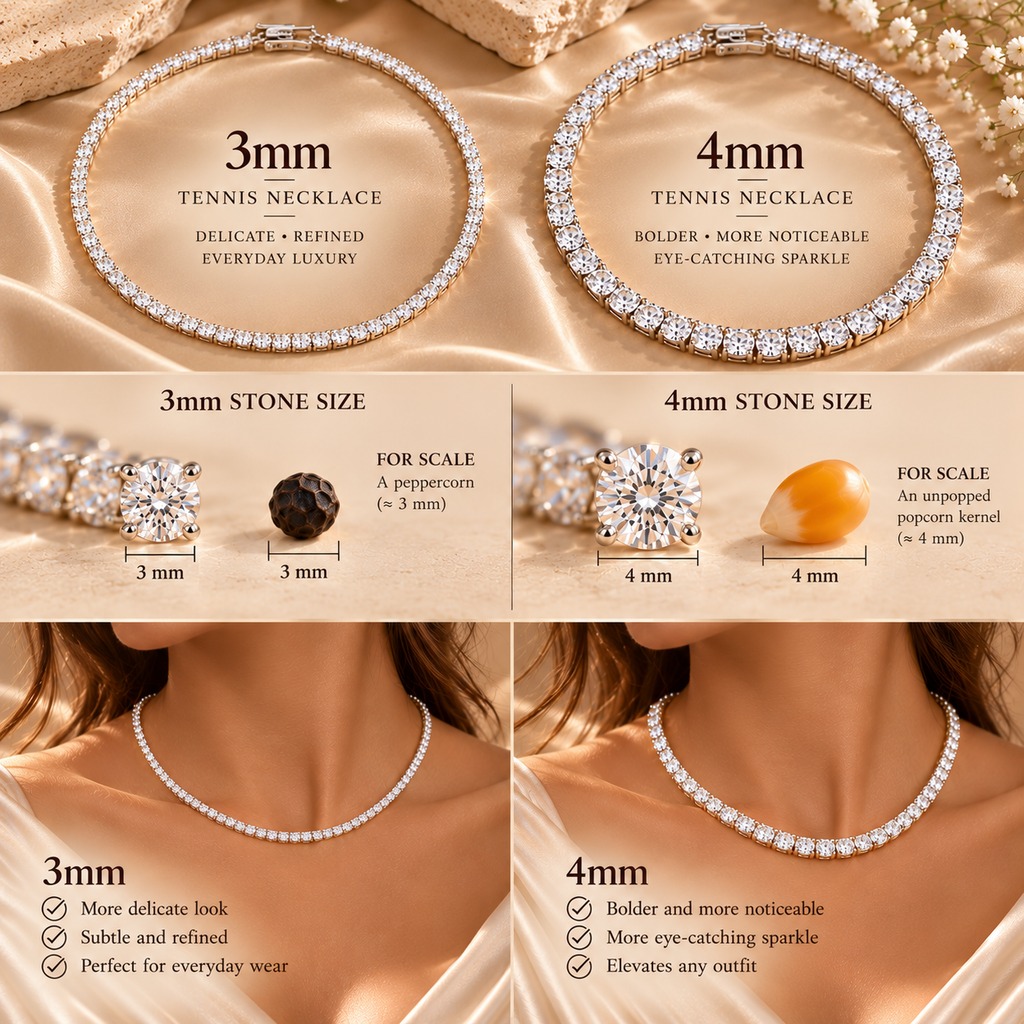 Tennis Necklace 4mm
