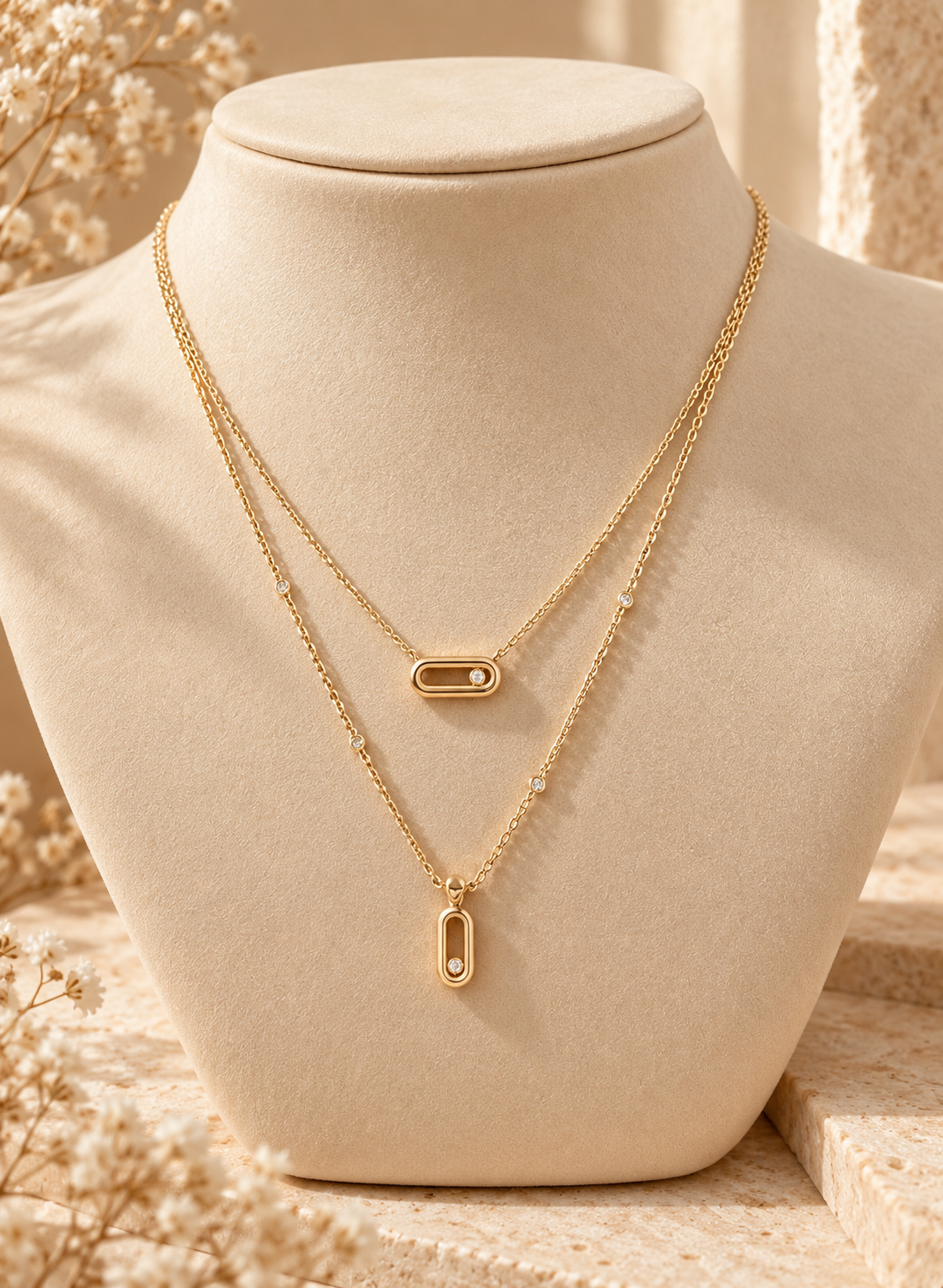 Aura Geometric Pendant Necklace
