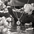 Blossom Solitaire Moissanite Pendant
