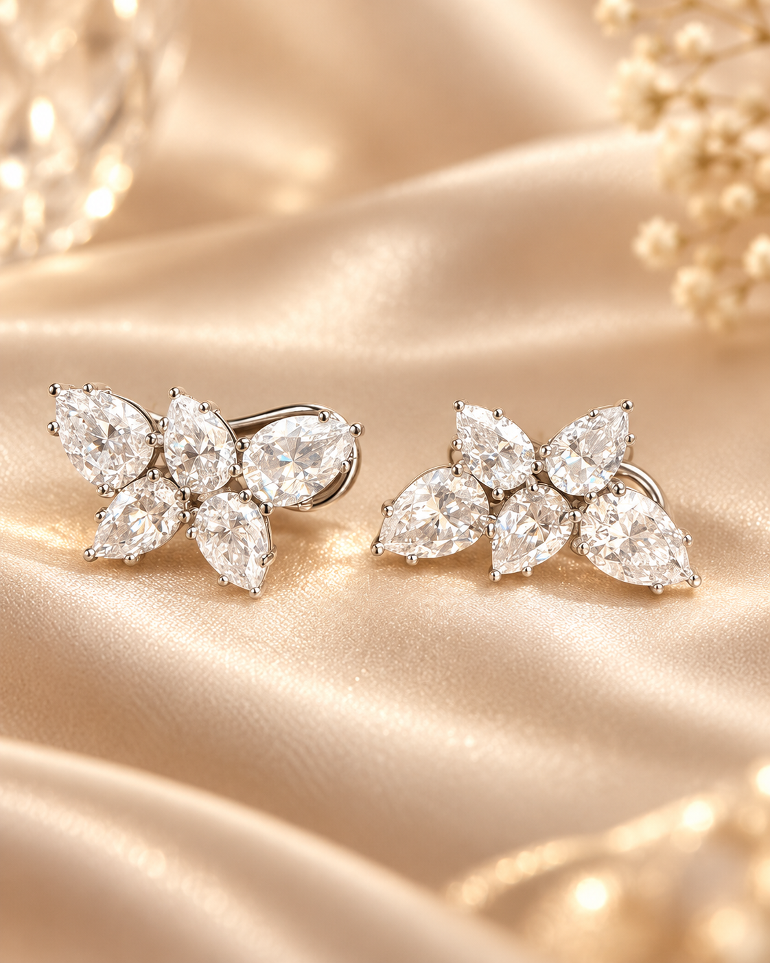 Butterfly Moissanite Ear Climbers