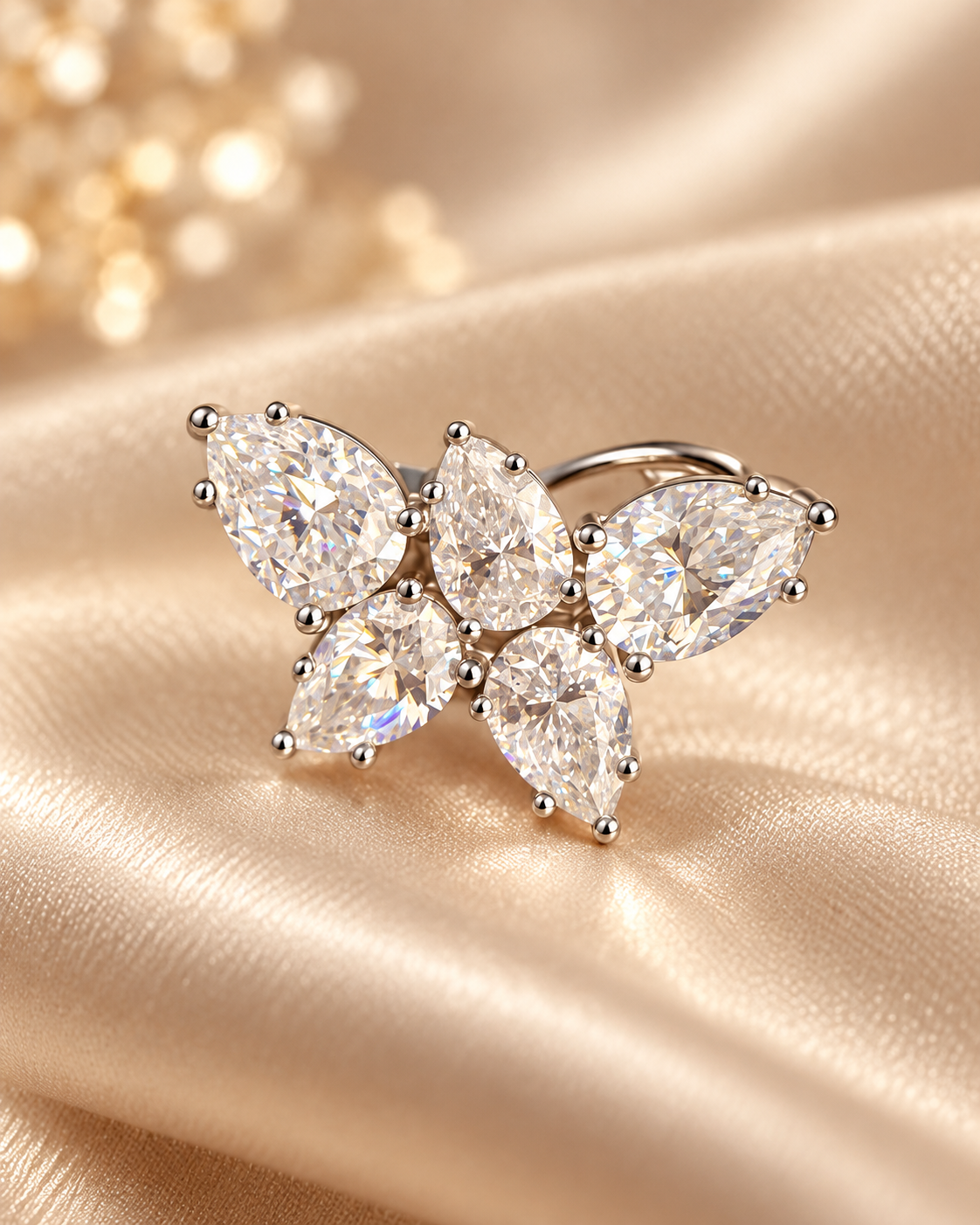 Butterfly Moissanite Ear Climbers
