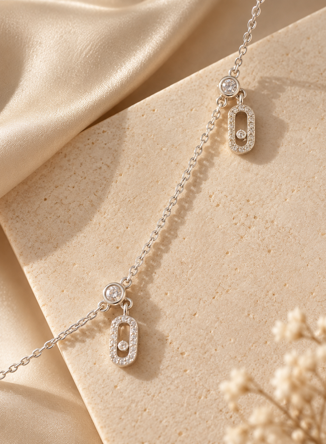 Celeste Moving Stone Zircon Necklace