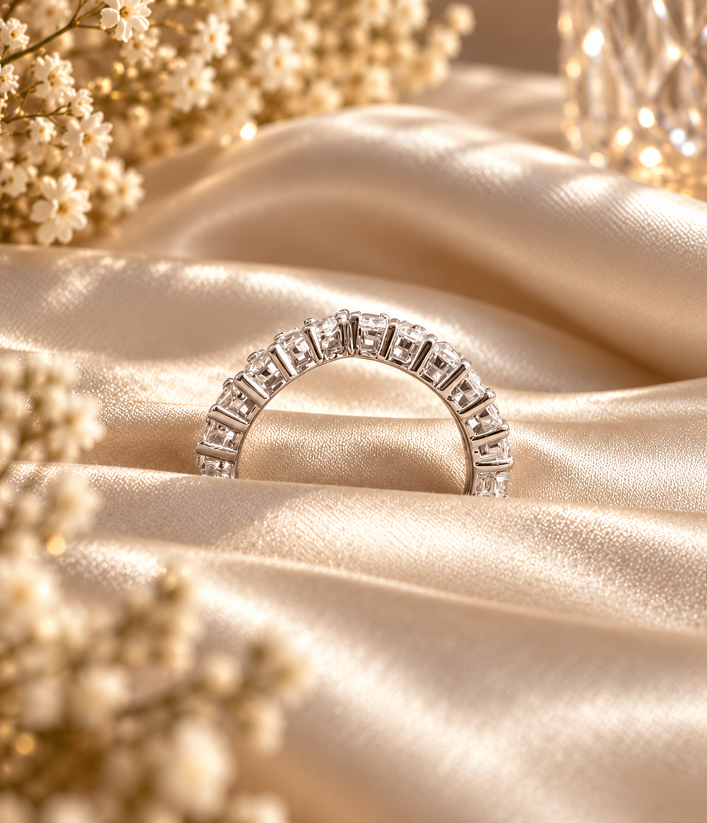 Crown Moissanite Band