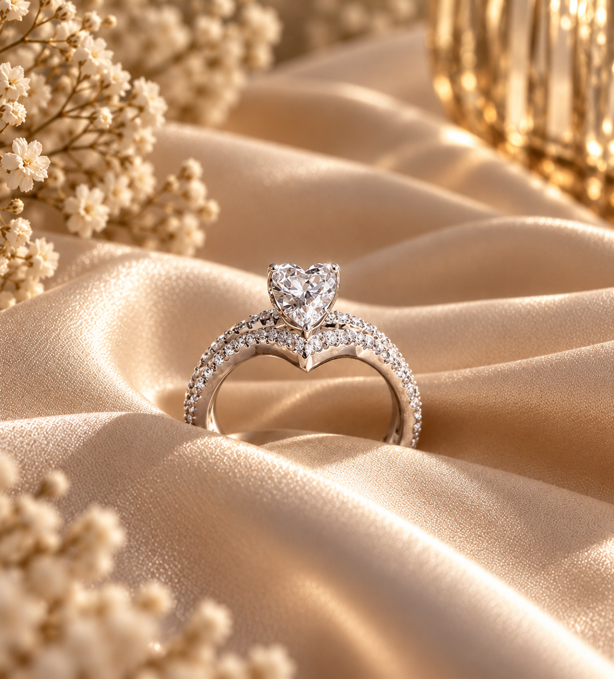 Pear Élan Moissanite Bridal Ring Set