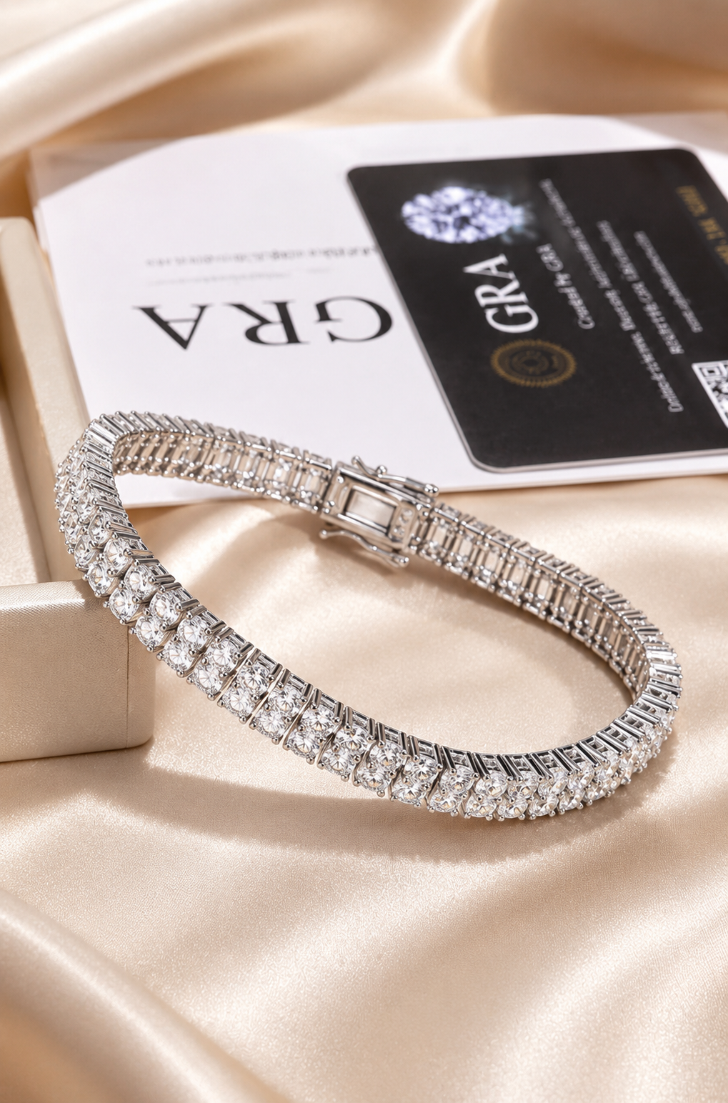 Double Row 3mm Moissanite Tennis Bracelet