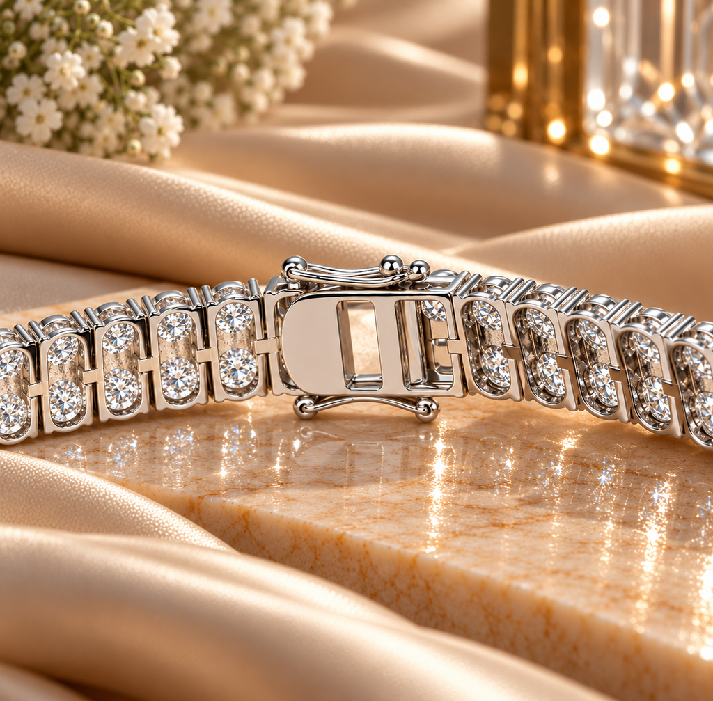 Double Row 3mm Moissanite Tennis Bracelet