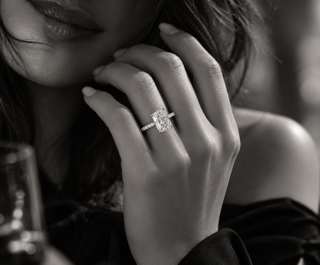 Empress Cushion-Cut Moissanite Ring