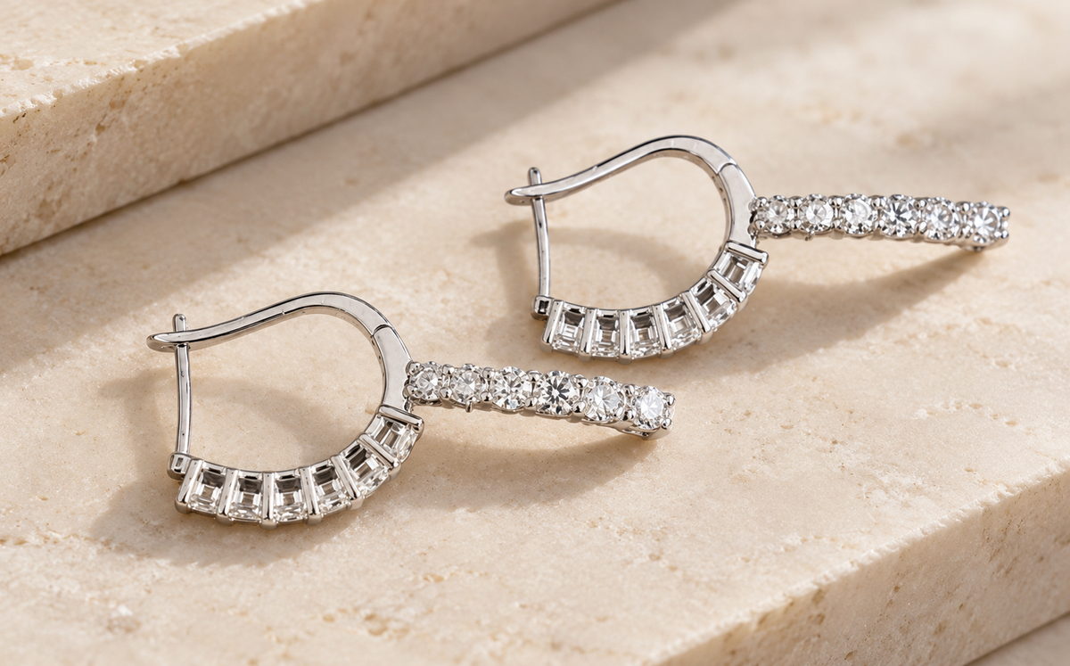 Eterna Moissanite Hoop Earrings