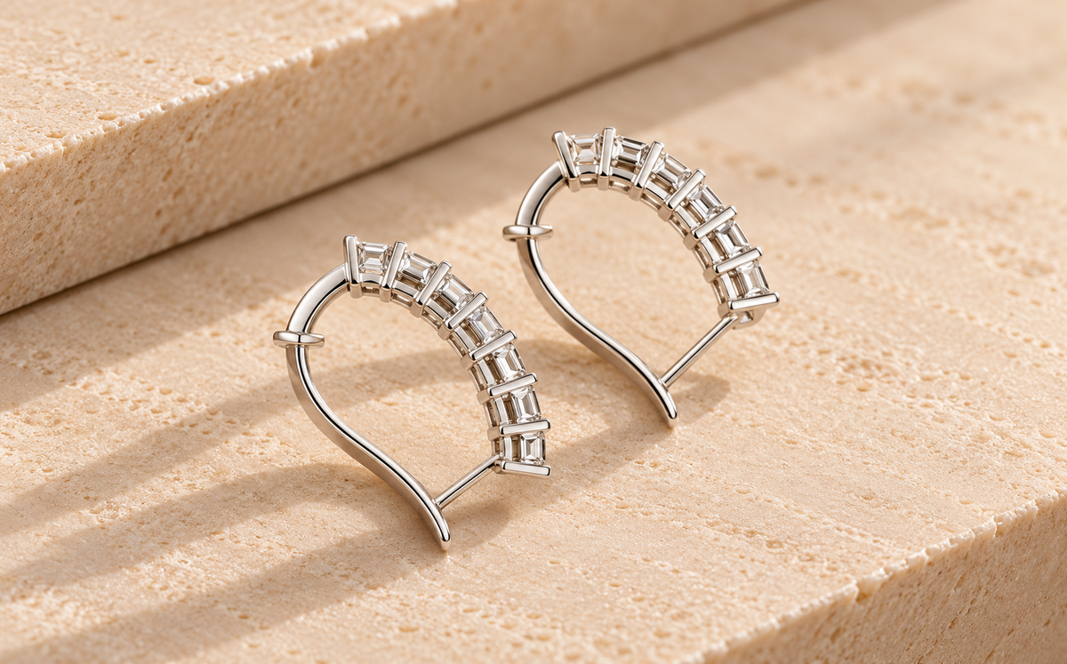 Eterna Moissanite Hoop Earrings