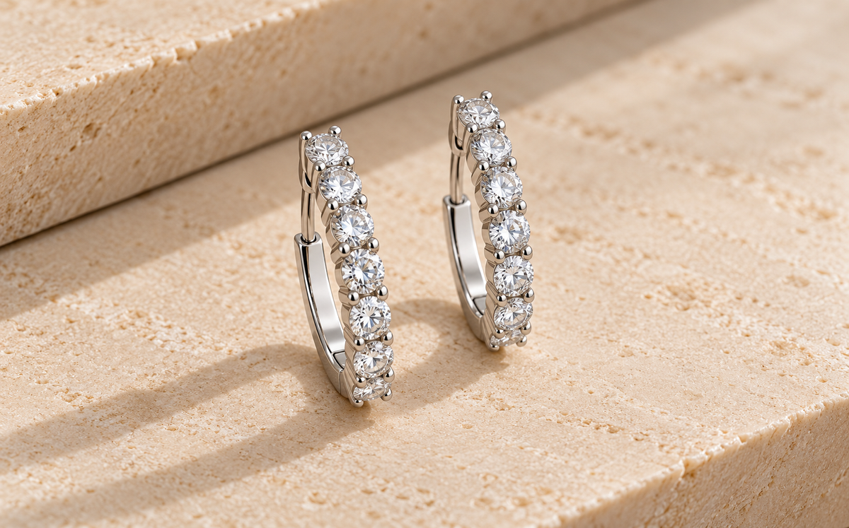 Eterna Moissanite Hoop Earrings