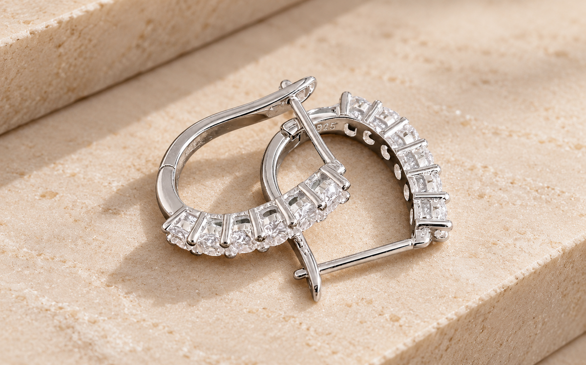 Eterna Moissanite Hoop Earrings