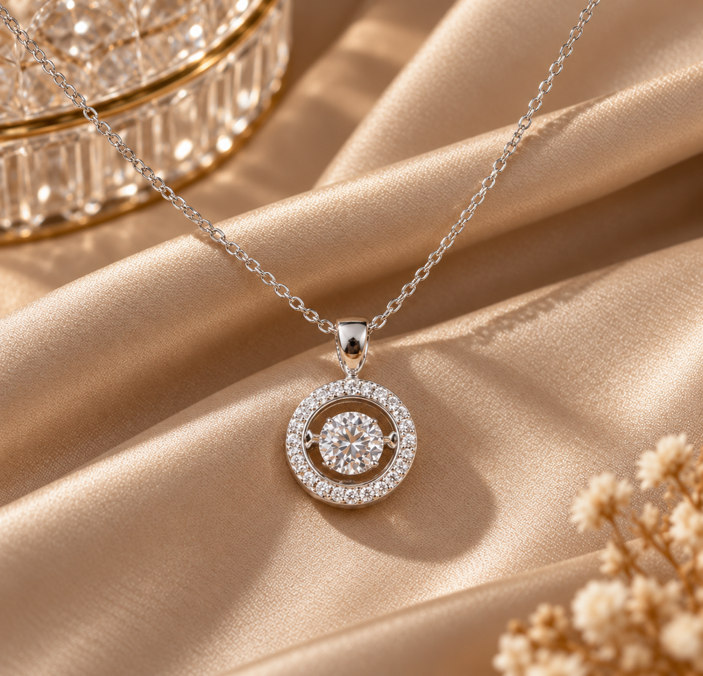 Everyday Halo Moissanite Necklace