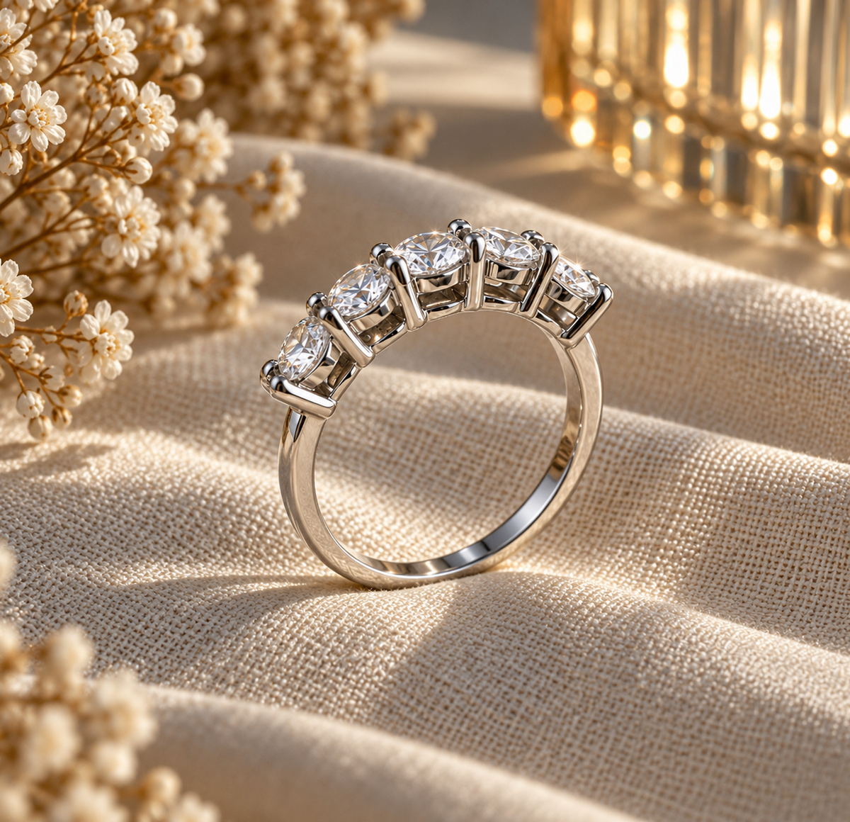 Grace Five-Stone Moissanite Ring