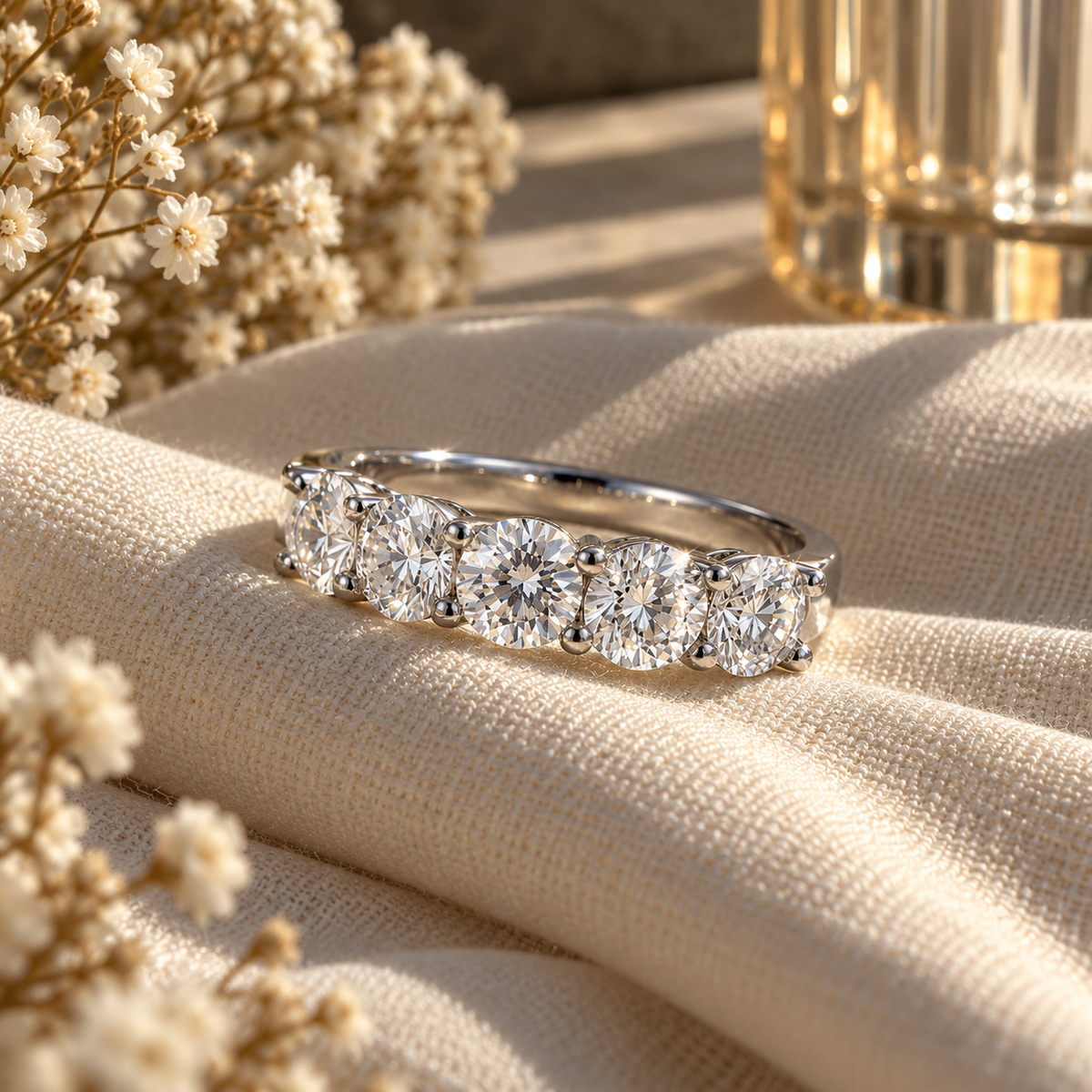 Grace Five-Stone Moissanite Ring