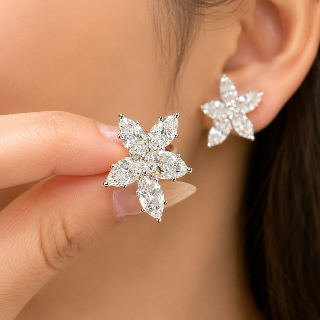 Flora Moissanite Earrings