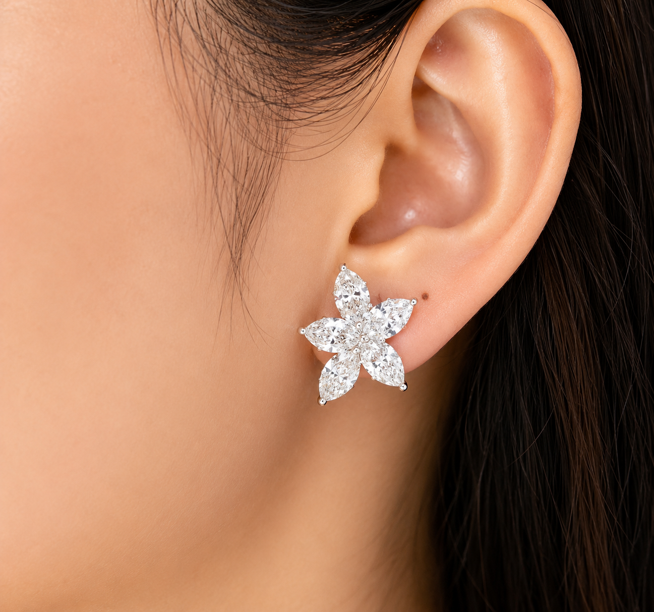 Flora Moissanite Earrings