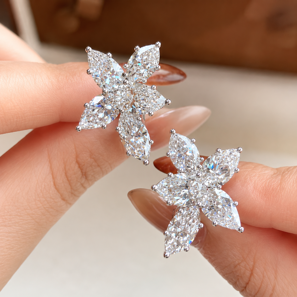 Flora Moissanite Earrings