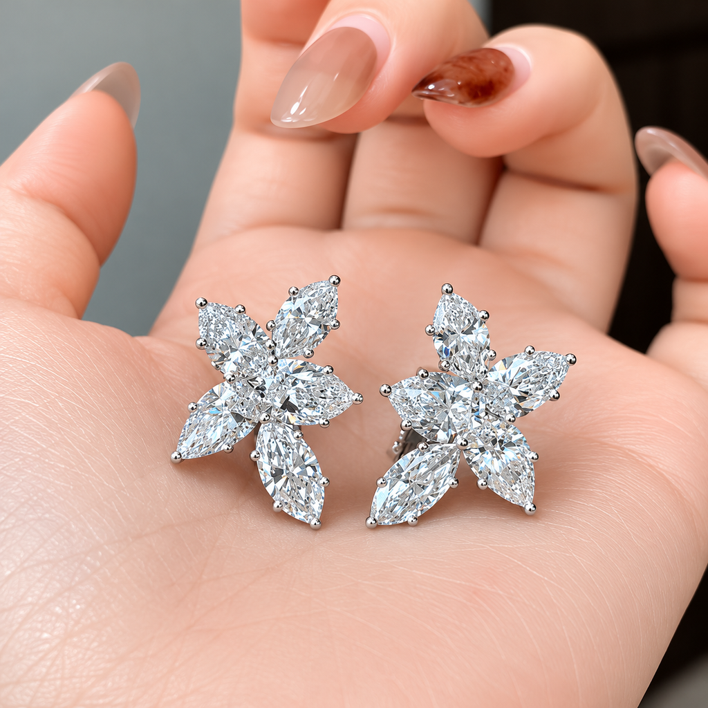 Flora Moissanite Earrings