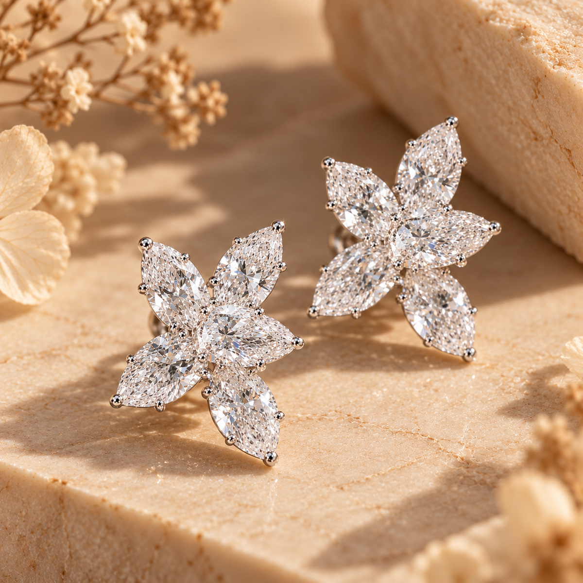 Flora Moissanite Earrings
