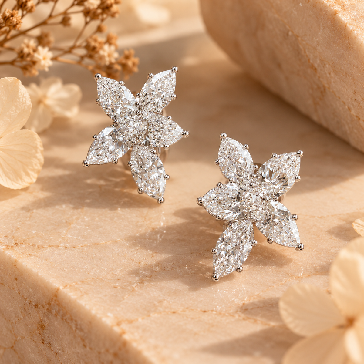 Flora Moissanite Earrings