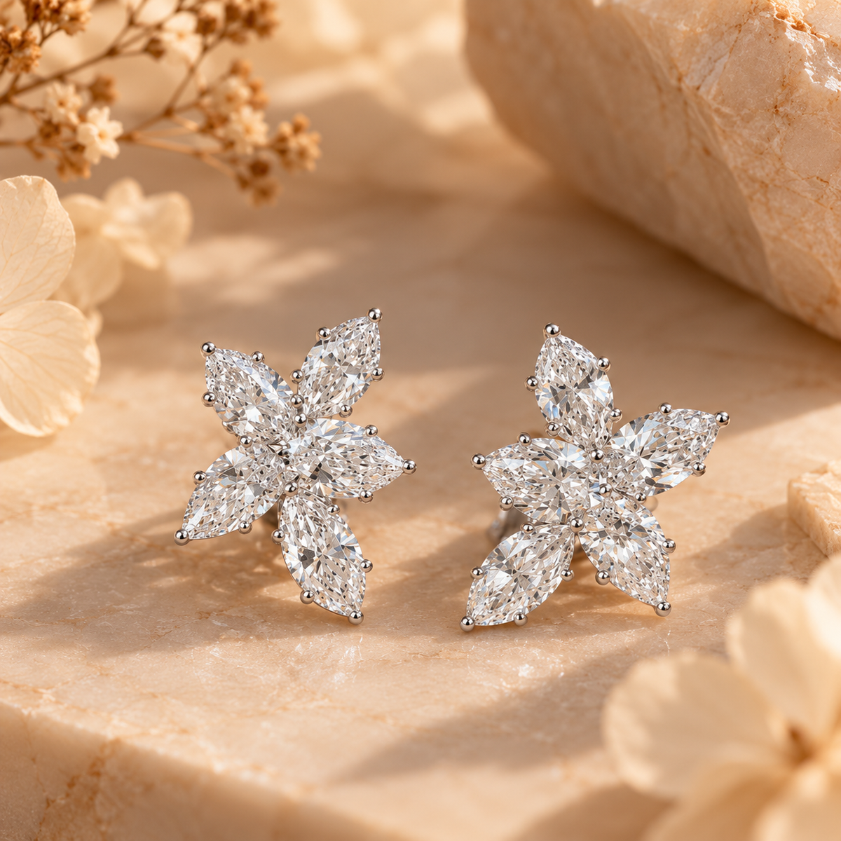 Flora Moissanite Earrings