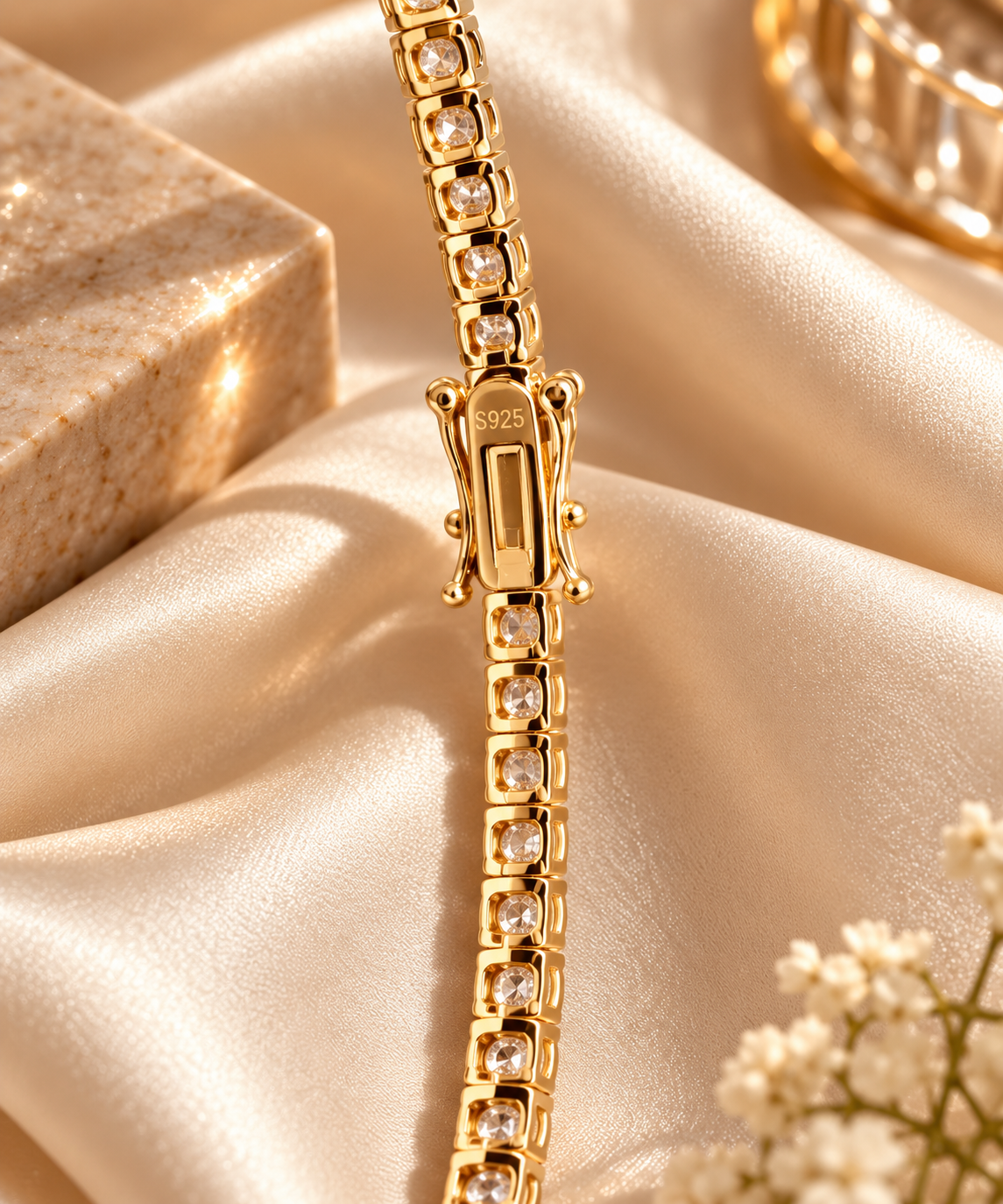 Gold 3mm Tennis Bracelet