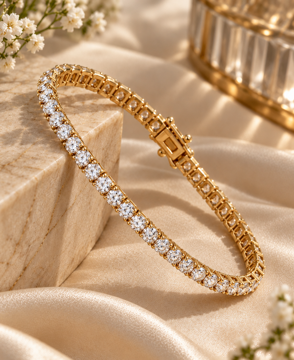 Gold 3mm Tennis Bracelet