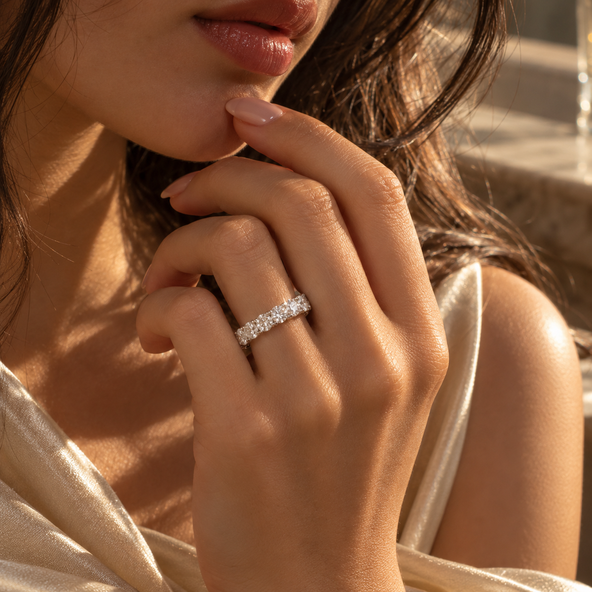 Endless Sparkle Moissanite Eternity Ring