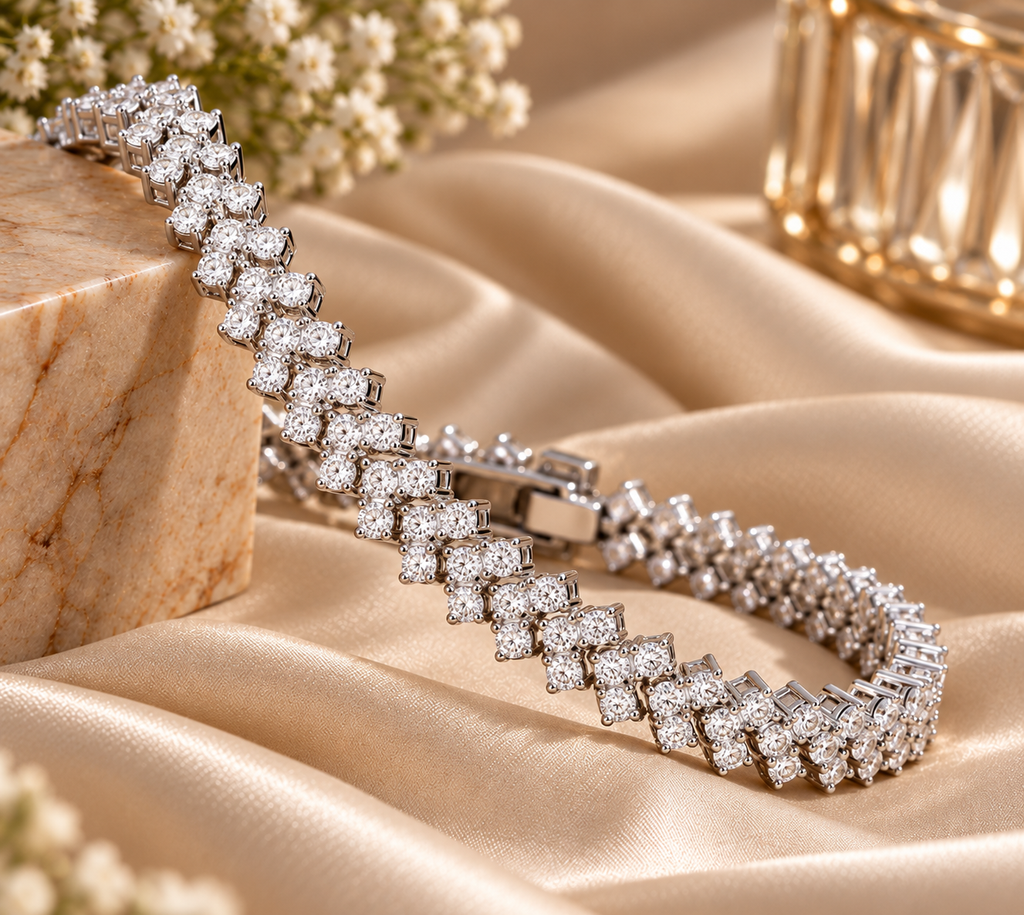 Heart Tennis Bracelet