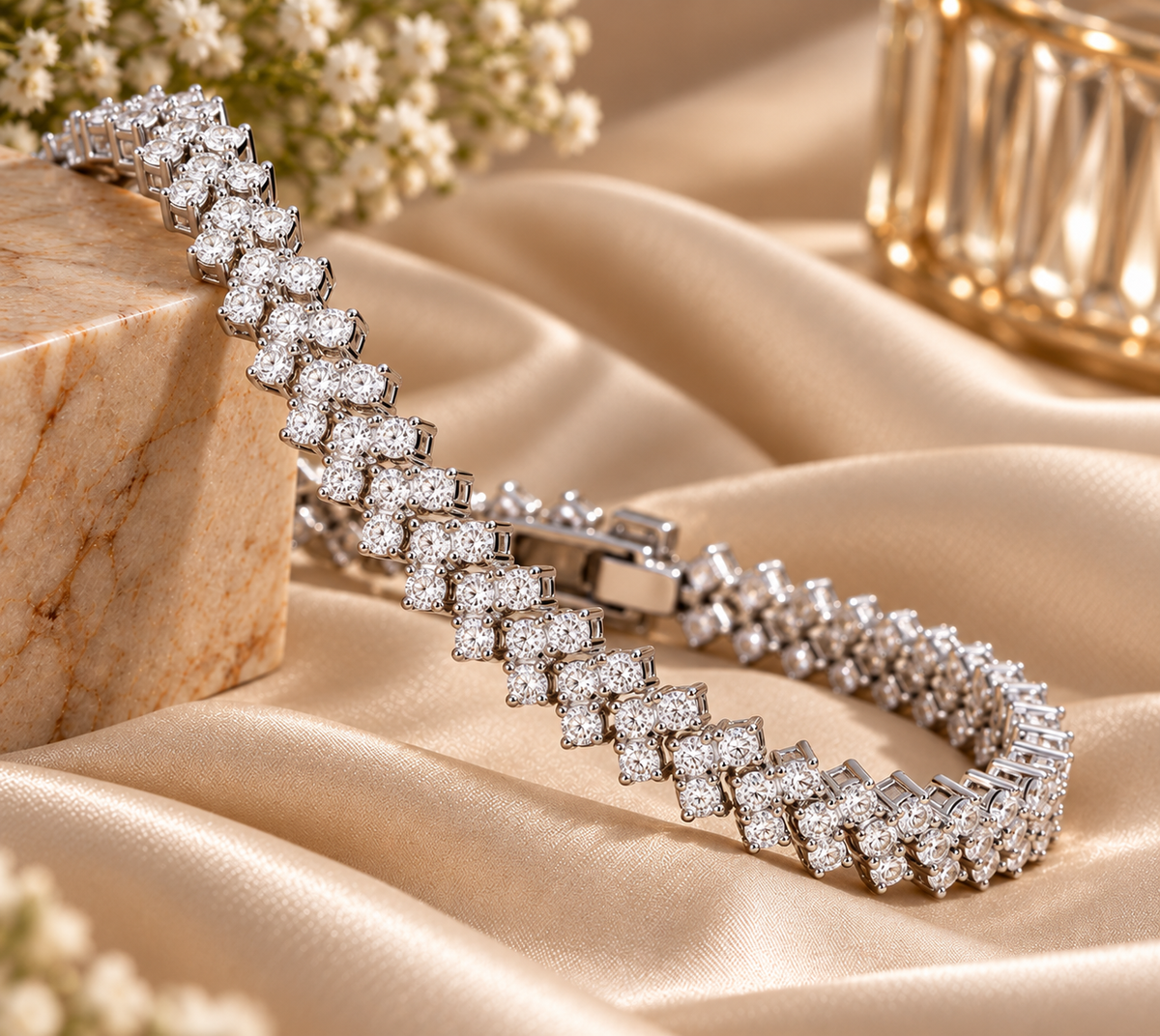 Heart Tennis Bracelet