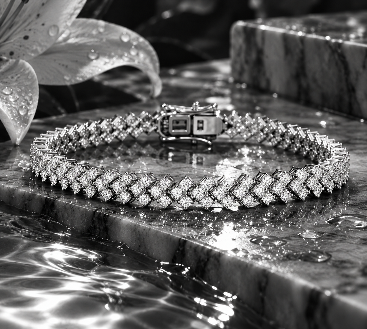 Heart Tennis Bracelet