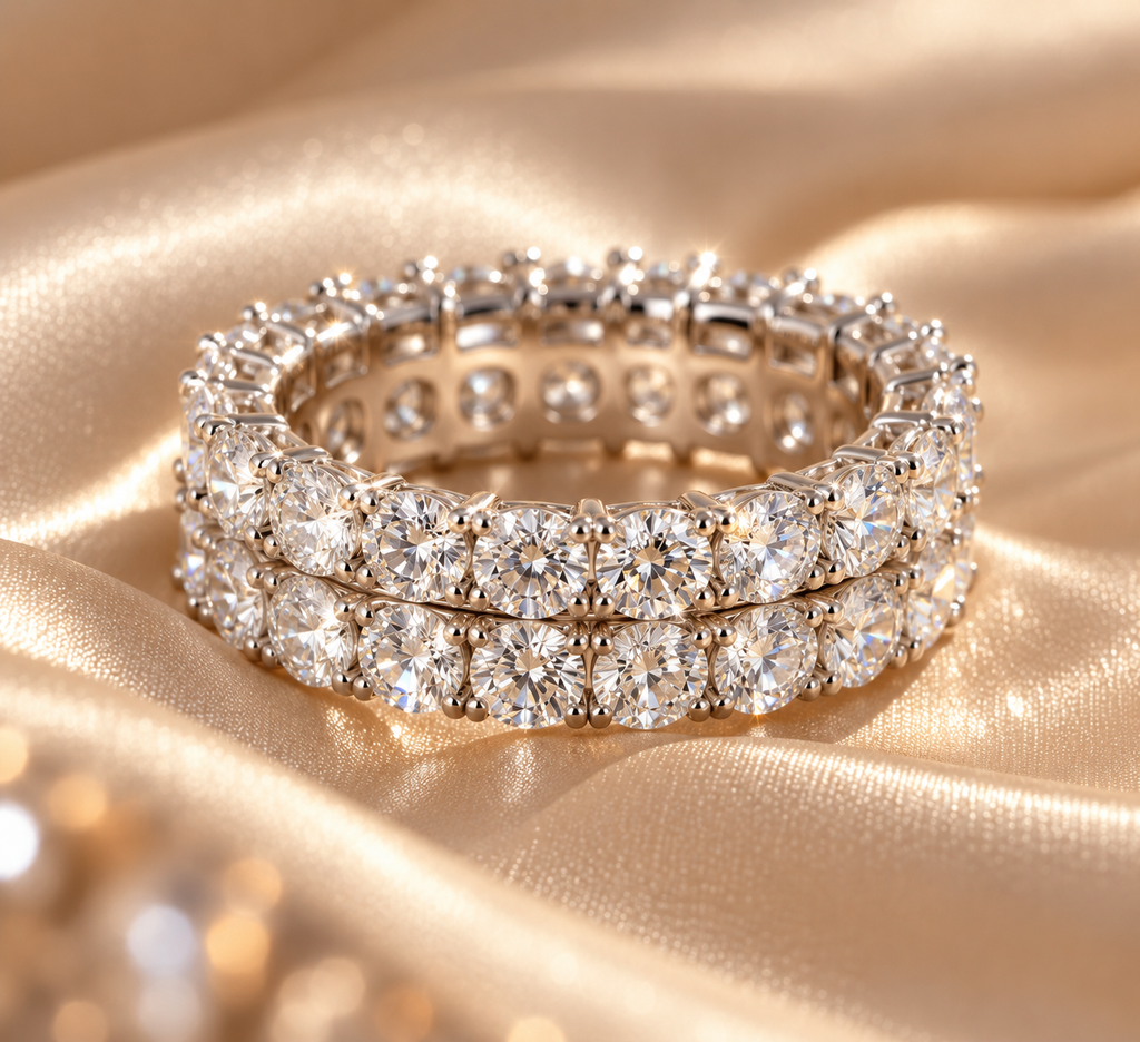 Imperial Double-Row Moissanite Eternity Ring
