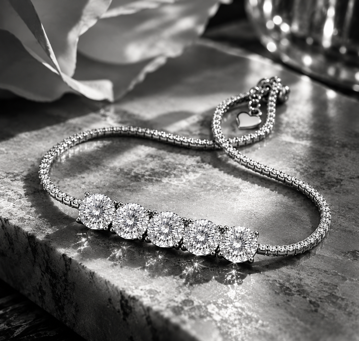 Lilly Five-Stone Moissanite Bracelet