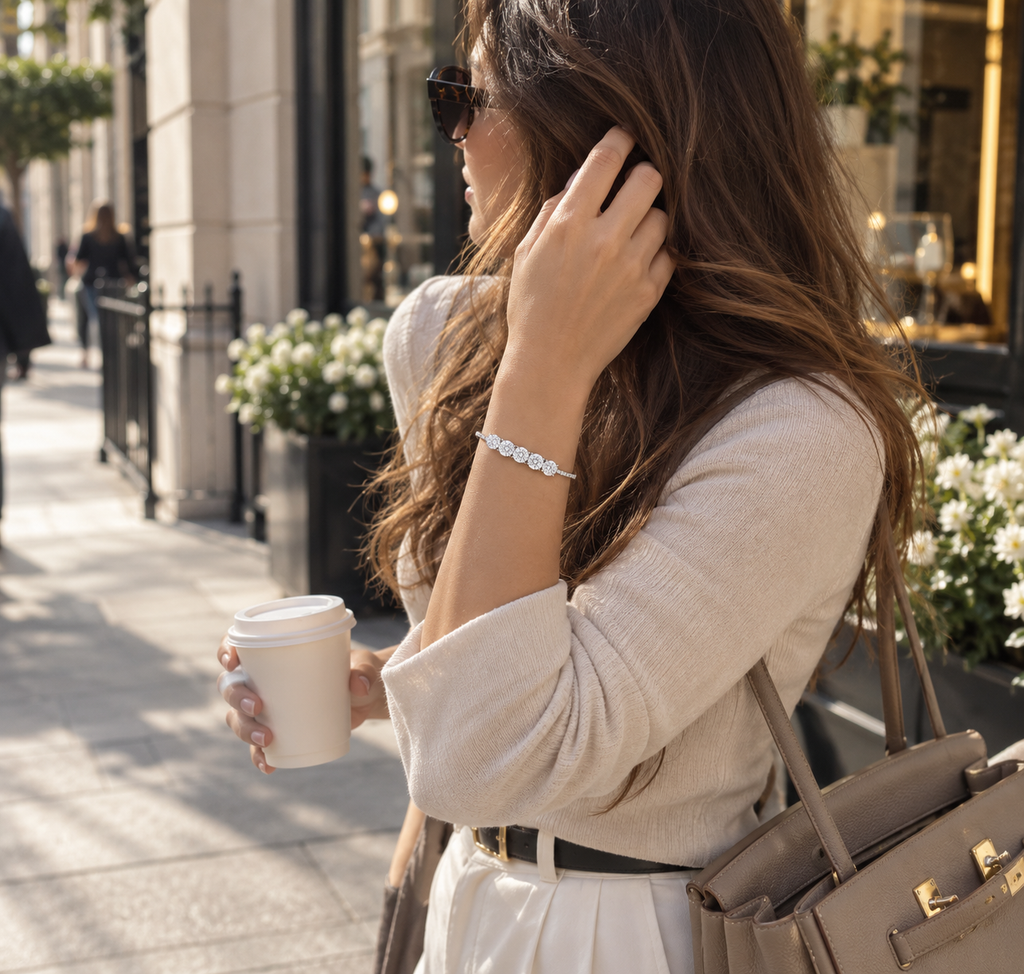 Lilly Five-Stone Moissanite Bracelet