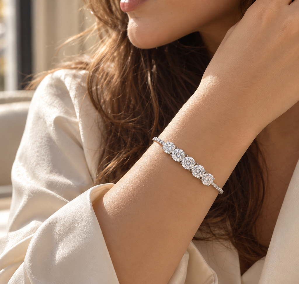 Lilly Five-Stone Moissanite Bracelet
