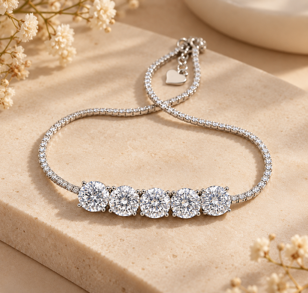 Lilly Five-Stone Moissanite Bracelet