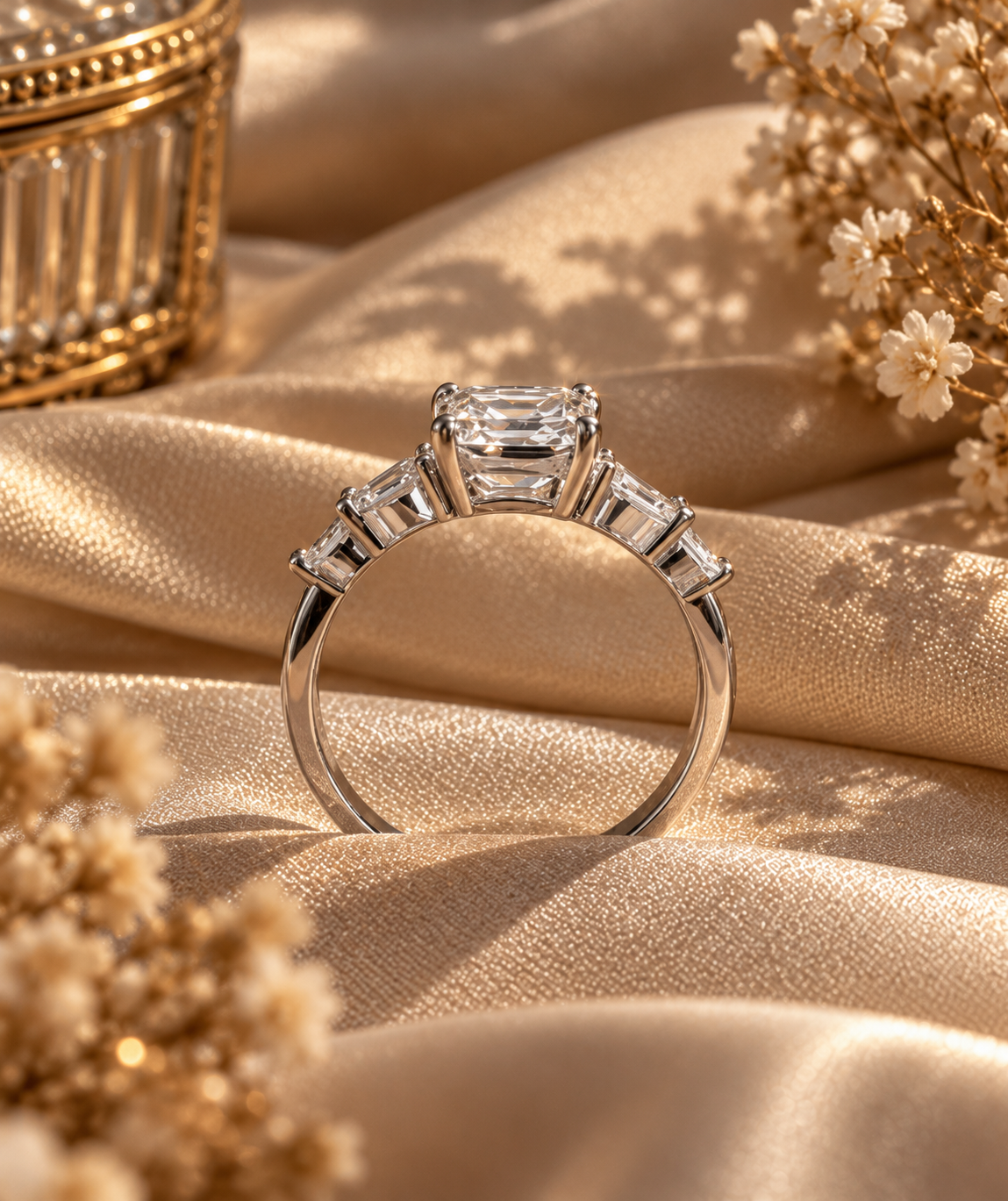 Lily Cushion-Cut Moissanite Ring