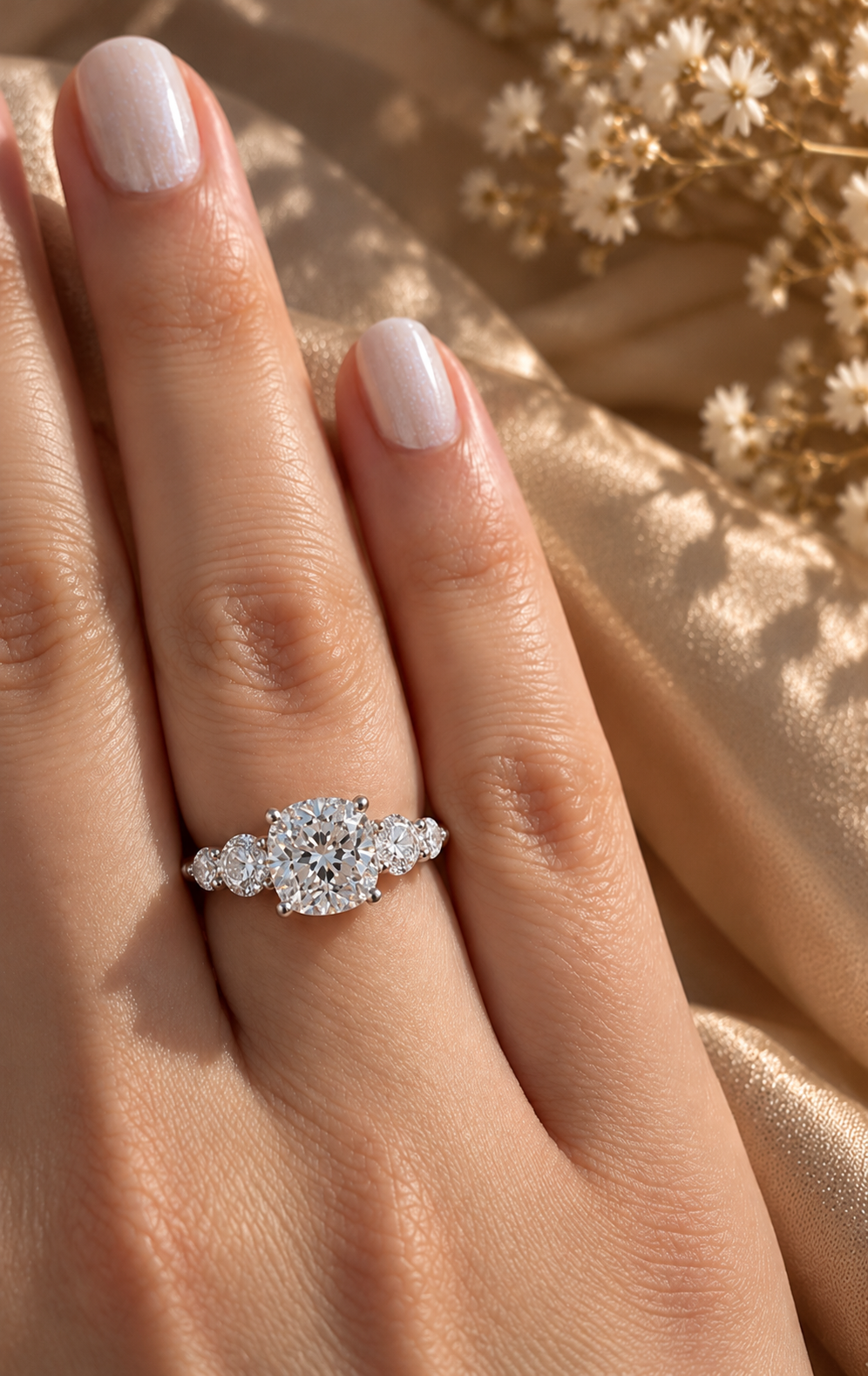 Lily Cushion-Cut Moissanite Ring