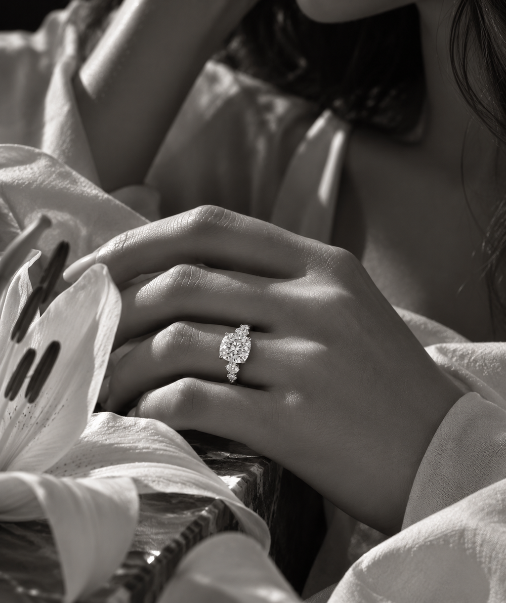 Lily Cushion-Cut Moissanite Ring