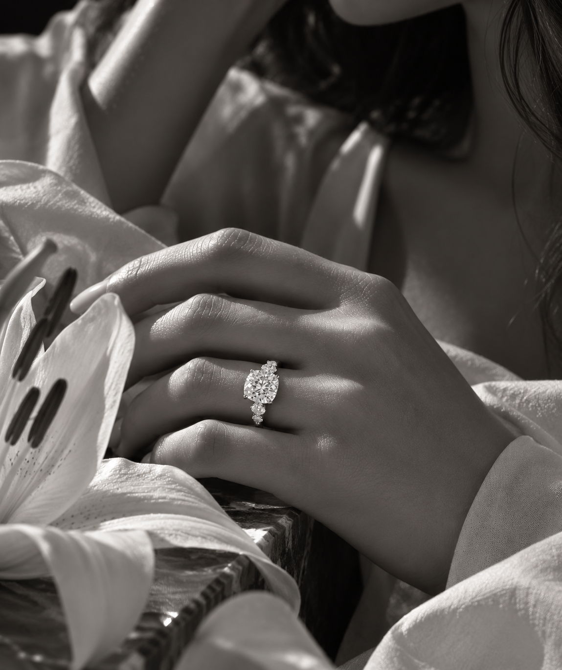 Lily Cushion-Cut Moissanite Ring