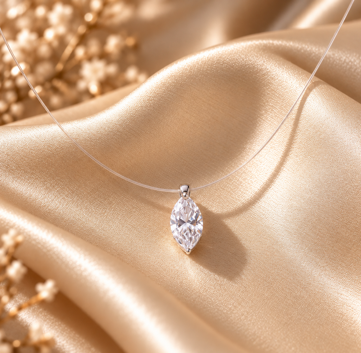 Luma Solitaire Moissanite Necklace