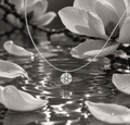 Magnolia Floating Moissanite Necklace