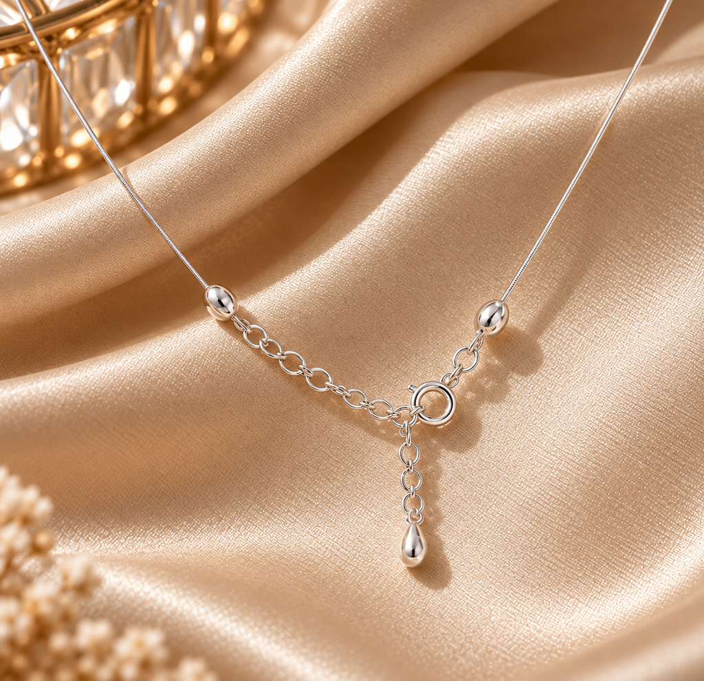 Magnolia Floating Moissanite Necklace
