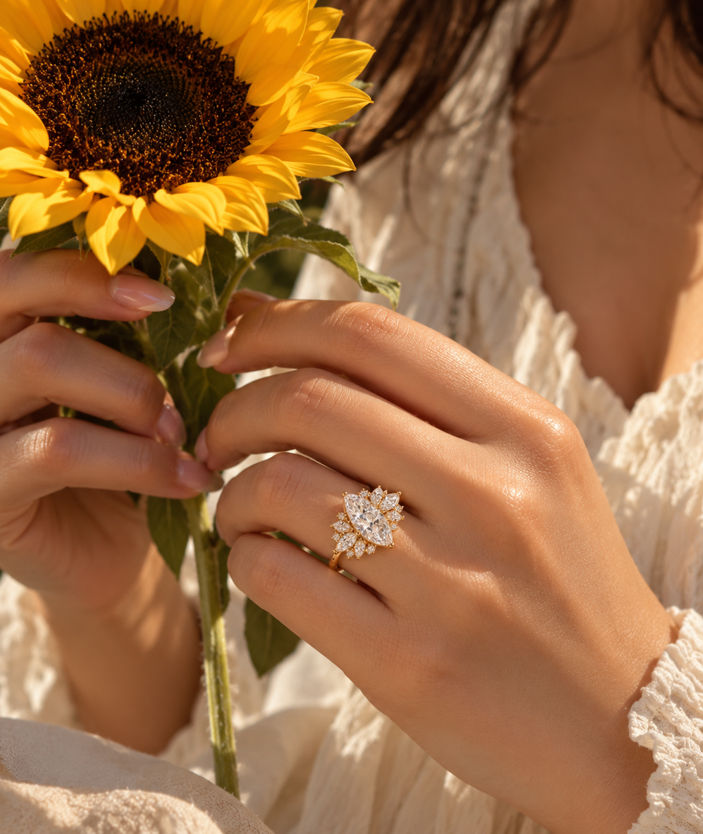 Marquise Moissanite Ring