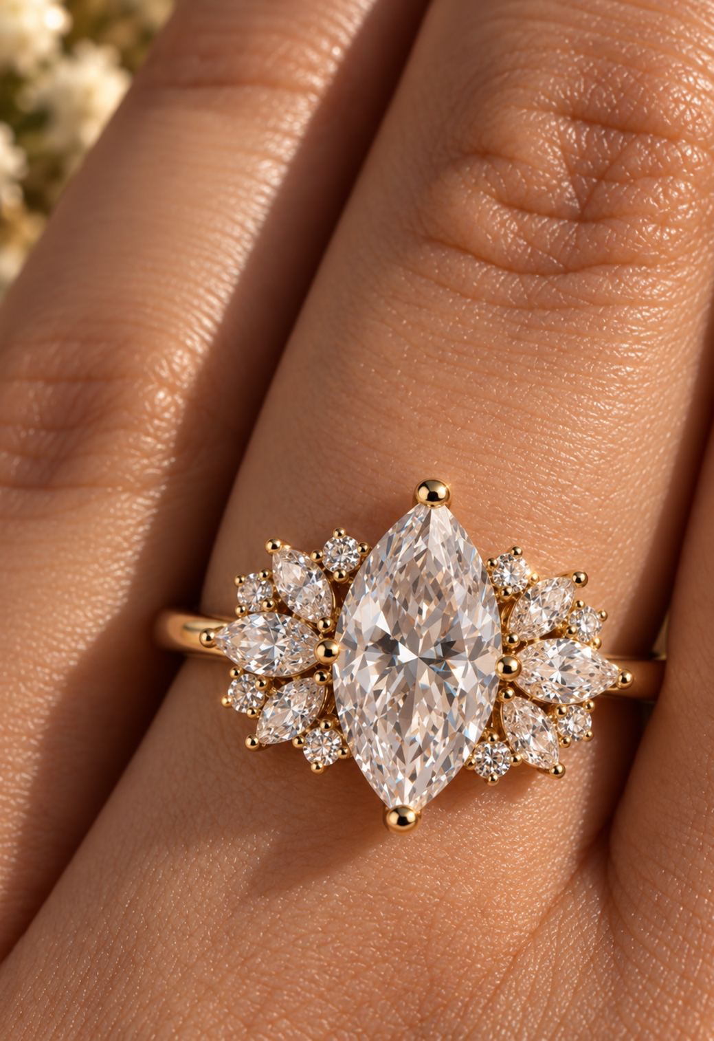 Marquise Moissanite Ring