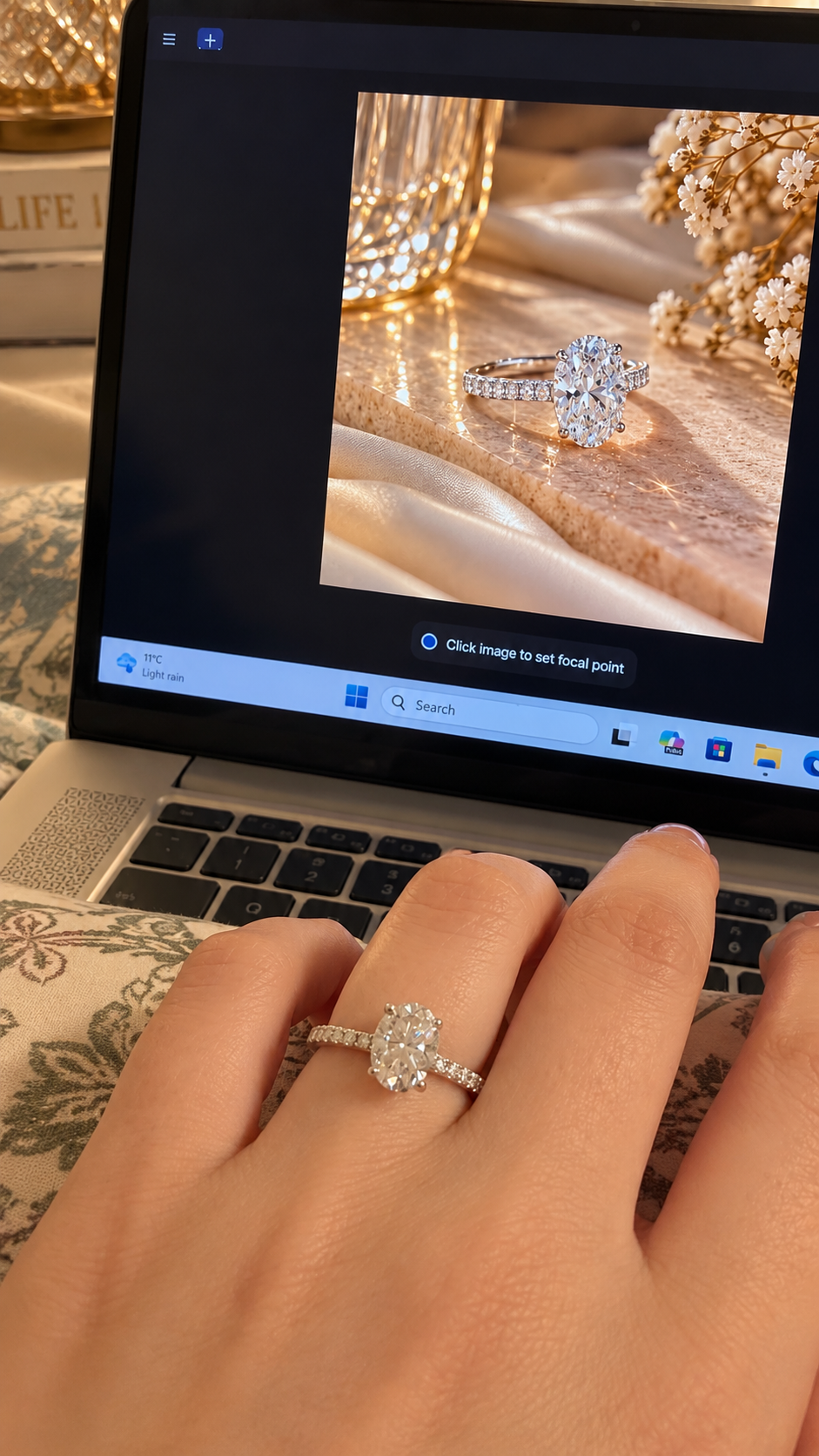 Glow Oval-Cut Moissanite Ring