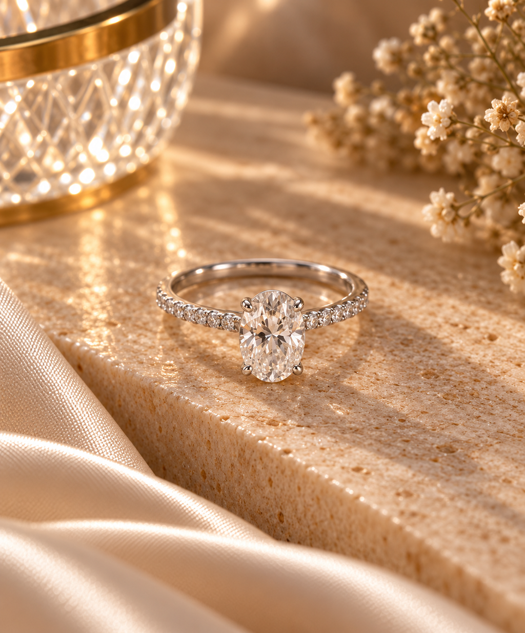 Glow Oval-Cut Moissanite Ring