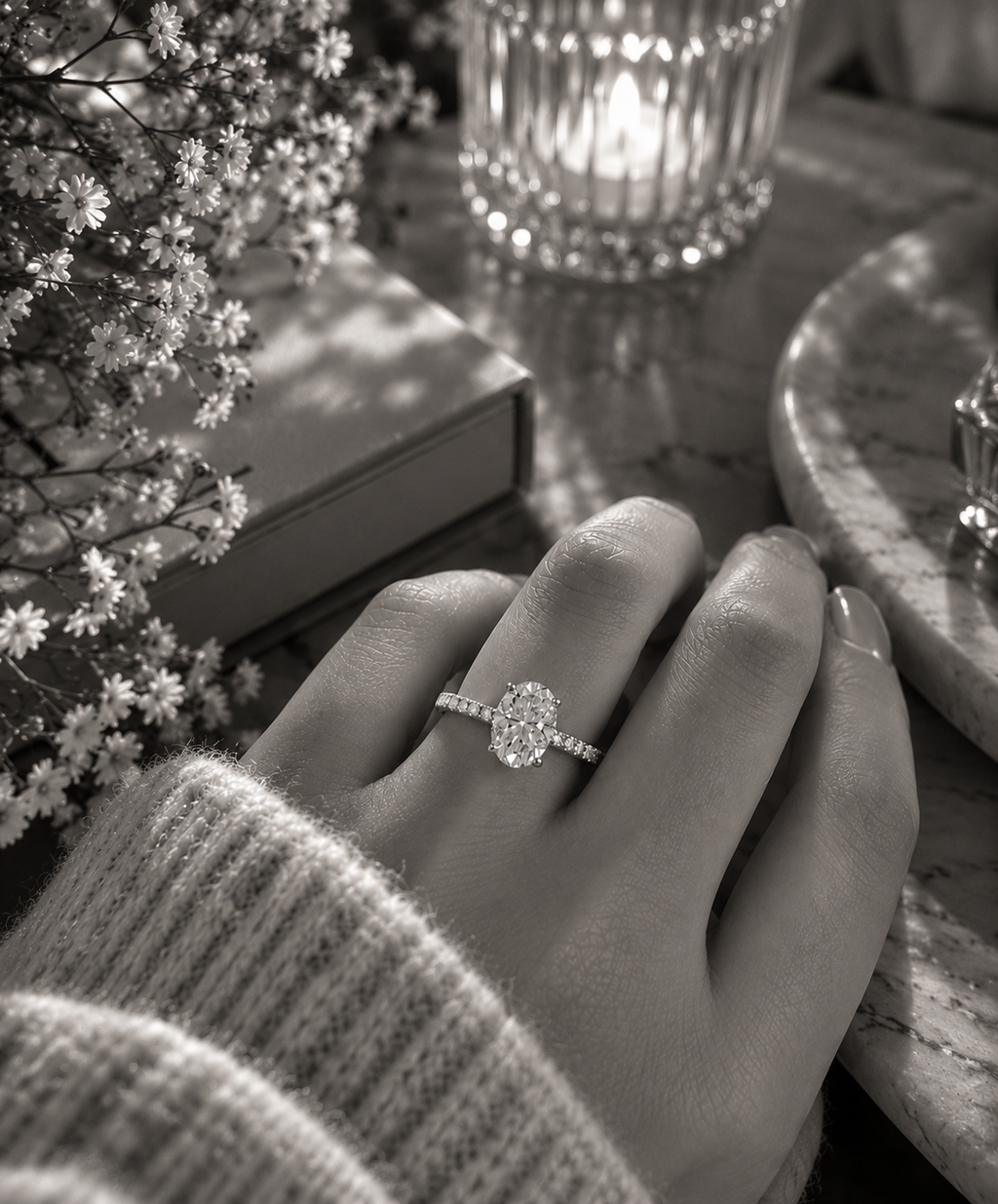 Glow Oval-Cut Moissanite Ring