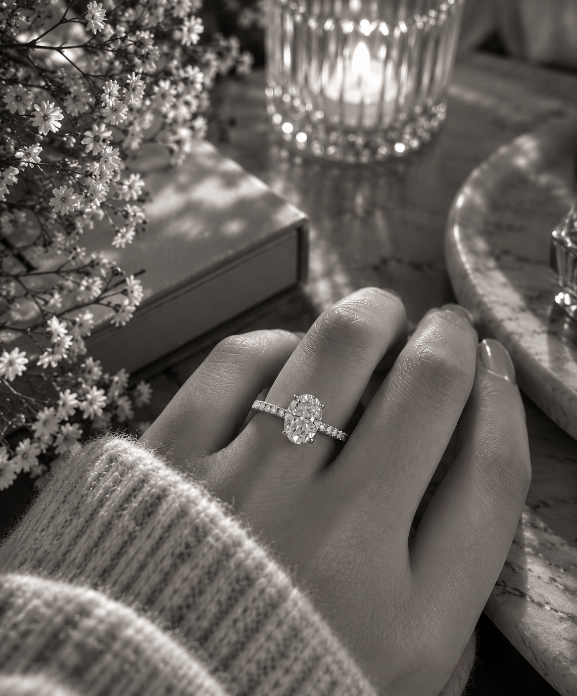 Glow Oval-Cut Moissanite Ring