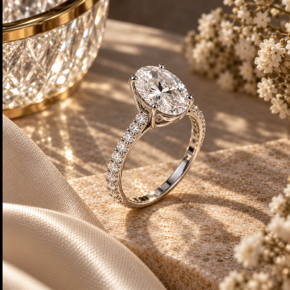 Glow Oval-Cut Moissanite Ring